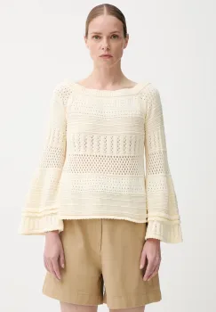 BA&SH pulover de bumbac DAXIE culoarea bej, 1E25DAXI imagine