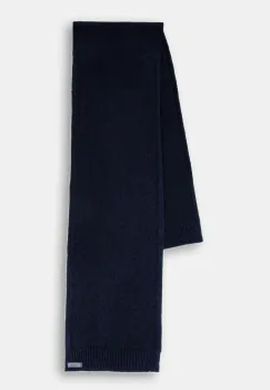 Bally esarfa de lana culoarea bleumarin, uni, MSC03I imagine