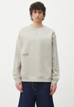 Barbour bluza Barbour Calton OS Fit Crew Sweatshirt barbati, culoarea bej, melanj, MOL0676 imagine