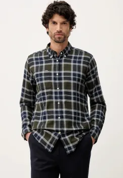 Barbour camasa din bumbac Rasay culoarea bleumarin, cu guler button-down, slim, MSH5065 imagine