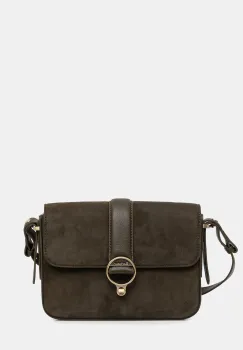 Barbour geanta de mana din piele intoarsa Rosa imagine