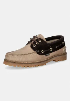 Barbour mocasini barbati de piele Deck imagine