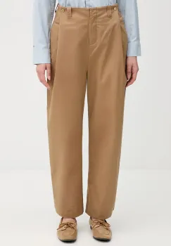 Barbour pantaloni Alara culoarea maro, lat, high waist, LTR0411 imagine