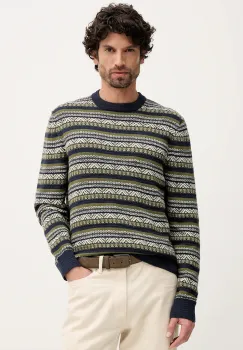 Barbour pulover de bumbac culoarea bleumarin, light, MKN1705 imagine