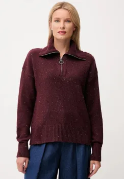Barbour pulover de lana culoarea bordo, cu turtleneck, LKN1579 imagine