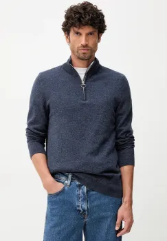 Barbour pulover de lana WATERBURY culoarea bleumarin, cu turtleneck, MKN1663 imagine