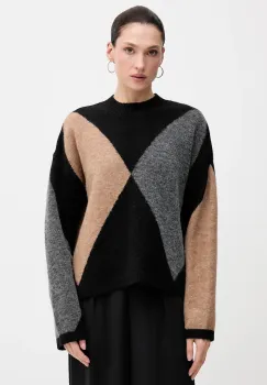 Barbour pulover din amestec de lana SABRINA culoarea negru, LKN1678 imagine