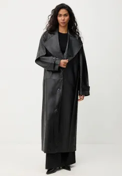 Bardot palton culoarea negru, 60222JB imagine