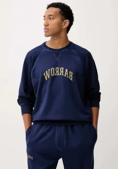 Barrow hanorac de bumbac culoarea bleumarin, cu imprimeu, F5BWUASW026 imagine