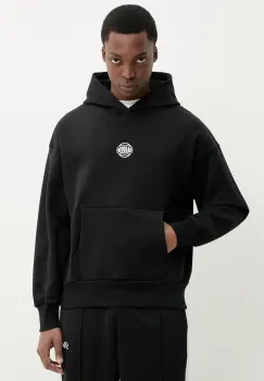 Barrow hanorac de bumbac culoarea negru, cu gluga, cu imprimeu, S5BWUAHS158 imagine