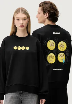 Barrow hanorac de bumbac culoarea negru, cu imprimeu, F5BWUASW083 imagine