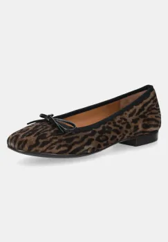 Billi Bi balerini din piele intoarsa A7425 culoarea maro, Leopardo arabica suede 546 imagine
