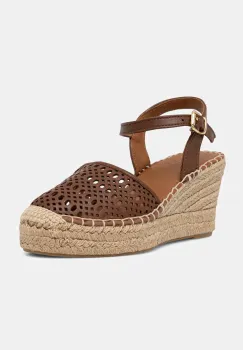 Billi Bi espadrile de piele culoarea maro, toc pana, A8611 imagine
