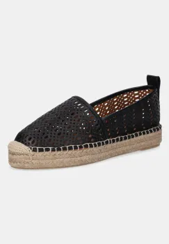 Billi Bi espadrile de piele culoarea negru, cu platforma, A8602 imagine