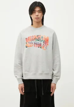 Billionaire Boys Club hanorac de bumbac Tropical Island Fill Arch Logo Crewneck barbati, culoarea gri, cu imprimeu, B24439 imagine