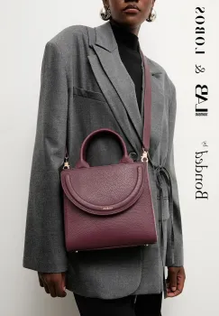 Bonded by Answear.LAB & LOBOS poseta de piele culoarea bordo imagine