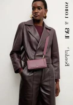 Bonded by Answear.LAB & LOBOS poseta de piele culoarea bordo imagine