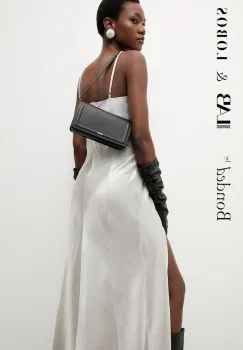 Bonded by Answear.LAB & LOBOS poseta de piele culoarea negru imagine