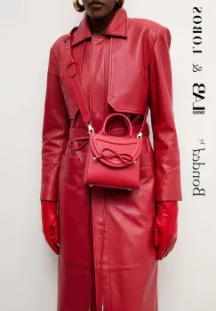 Bonded by Answear.LAB & LOBOS poseta de piele culoarea rosu imagine