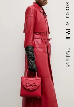 Bonded by Answear.LAB & LOBOS poseta de piele culoarea rosu imagine