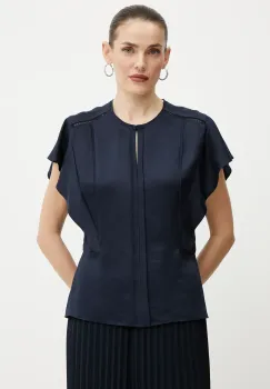 BOSS bluza culoarea bleumain, neted, 50540635 imagine