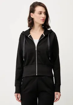 BOSS bluza lounge culoarea negru, cu gluga, uni, 50545635 imagine