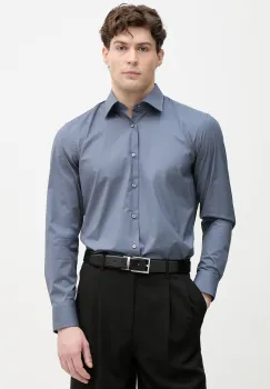 BOSS Camasa barbateasca din bumbac cu elastan H-HANK-kent-C1-214 imagine