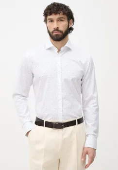 BOSS camasa bumbac cu elastan HANK imagine