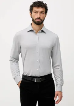 BOSS camasa culoarea gri, cu guler clasic, slim, 50550563 imagine