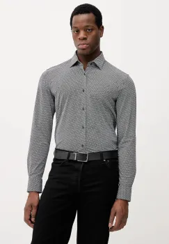 BOSS camasa culoarea negru, cu guler clasic, slim, 50556102 imagine