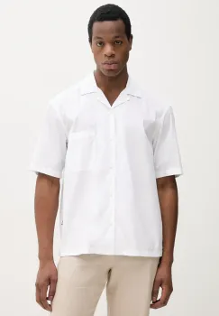 BOSS camasa din bumbac barbati, culoarea alb, relaxed, 50539663 imagine