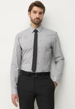 BOSS camasa din bumbac barbati, culoarea negru, cu guler clasic, slim, 50533044 imagine