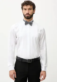 BOSS camasa din bumbac culoarea alb, slim, 50550662 imagine