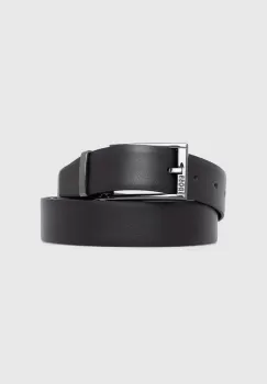 BOSS curea de piele cu doua fete barbati, culoarea negru imagine