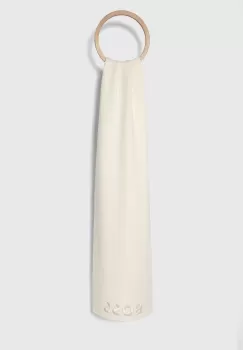 BOSS esarfa de lana culoarea bej, neted imagine