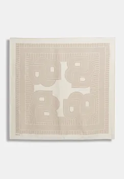 BOSS esarfa de matase culoarea galben, cu imprimeu, 50536118 imagine