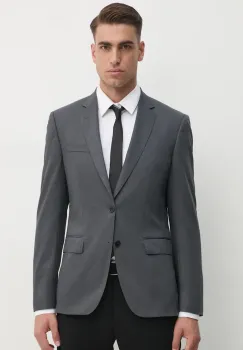 BOSS geaca de lana culoarea gri, 50469171 imagine