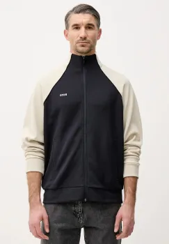 BOSS Green bluza culoarea albastru marin, neted, 50553566 imagine