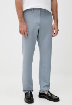 BOSS Green pantaloni culoarea bleumarin, drept, 50534303 imagine