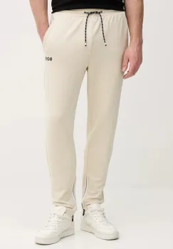 BOSS Green pantaloni de trening JT_TOC Spin Long culoarea bej, cu imprimeu, 50554379 imagine