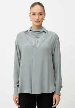 BOSS Orange camasa culoarea gri, cu guler clasic, relaxed, 50544015 imagine