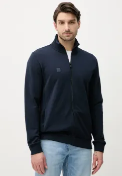 BOSS Orange hanorac de bumbac barbati, culoarea negru, neted, 50511709 imagine