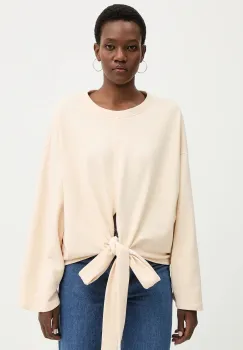 BOSS Orange hanorac de bumbac C Ewani culoarea bej, uni, 50553456 imagine