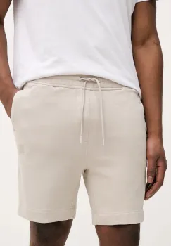 BOSS Orange pantaloni scurti din bumbac culoarea turcoaz, melanj imagine