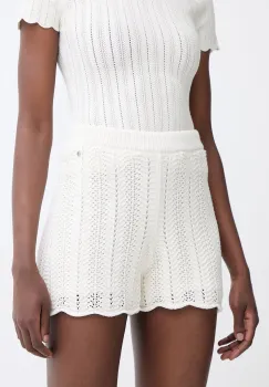 BOSS Orange pantaloni scurti pentru femei, cu bumbac C Forde imagine