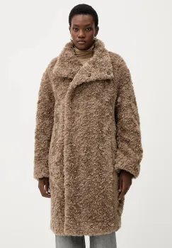 BOSS palton din lana Citeddy culoarea bej, 50548340 imagine