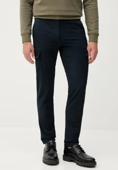 BOSS pantaloni culoarea bleumarin, mulata, 50546916 imagine