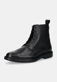 BOSS pantofi inalti de piele Larry barbati, culoarea negru, 50529154 imagine