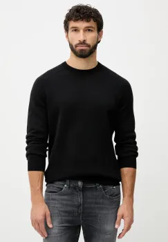 BOSS pulover din amestec de lana culoarea negru, 50549977 imagine