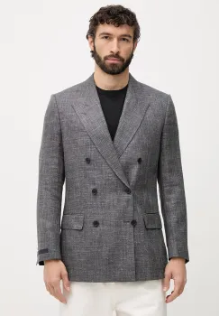 BOSS sacou cu doua randuri de nasturi pentru barbati, cu lana BOSS X DAVID BECKHAM imagine